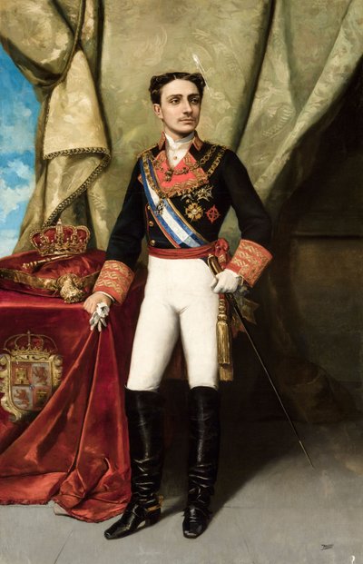 Alfonso XII di Spagna da Manuel Ussel de Guimbarda  